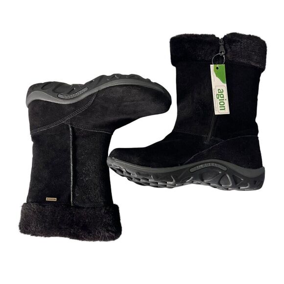 Merrell Kids Jungle Moc Puff Black Suede Snow Boots Size‎ 6 Waterproof - Picture 1 of 7